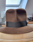 LEIFUR Raven Crown FEDORA | SABLE BROWN | 100X BEAVER | SIZE 59, US 7 3/8