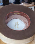 LEIFUR Raven Crown FEDORA | SABLE BROWN | 100X BEAVER | SIZE 60, US 7 1/2
