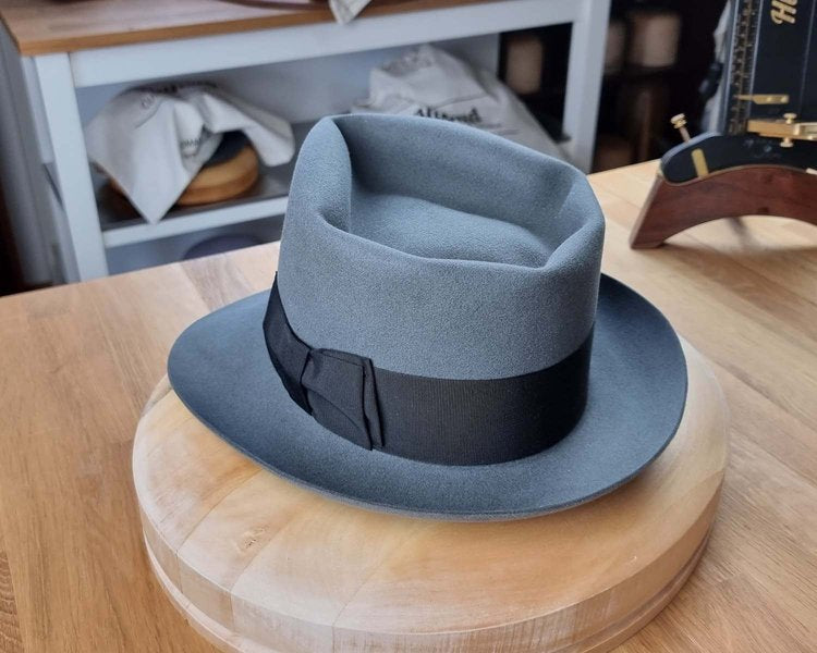 BOGART FEDORA | EMERALD GRAY | 100X BEAVER | SIZE 58, US 7 1/4