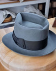 BOGART FEDORA | EMERALD GRAY | 100X BEAVER | SIZE 58, US 7 1/4
