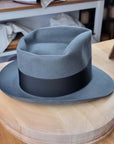 BOGART FEDORA | EMERALD GRAY | 100X BEAVER | SIZE 58, US 7 1/4