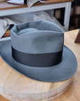 BOGART FEDORA | EMERALD GRAY | 100X BEAVER | SIZE 58, US 7 1/4