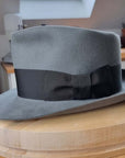 BOGART FEDORA | EMERALD GRAY | 100X BEAVER | SIZE 58, US 7 1/4