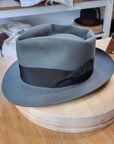 BOGART FEDORA | EMERALD GRAY | 100X BEAVER | SIZE 61, US 7 5/8