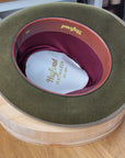 OLAV FEDORA | MOSS GREEN | RABBIT & HARE DELUXE BLEND | SIZE 59, US 7 3/8