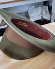 OLAV FEDORA | MOSS GREEN | RABBIT & HARE DELUXE BLEND | SIZE 59, US 7 3/8