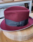 OLAV FEDORA | BURGUNDY | RABBIT & HARE DELUXE BLEND | SIZE 59, US 7 3/8