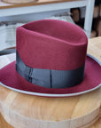 OLAV FEDORA | BURGUNDY | RABBIT & HARE DELUXE BLEND | SIZE 59, US 7 3/8