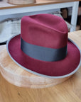 OLAV FEDORA | BURGUNDY | RABBIT & HARE DELUXE BLEND | SIZE 59, US 7 3/8