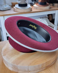 OLAV FEDORA | BURGUNDY | RABBIT & HARE DELUXE BLEND | SIZE 59, US 7 3/8
