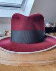 OLAV FEDORA | BURGUNDY | RABBIT & HARE DELUXE BLEND | SIZE 59, US 7 3/8