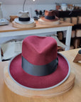 OLAV FEDORA | BURGUNDY | RABBIT & HARE DELUXE BLEND | SIZE 59, US 7 3/8