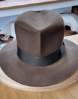 LEIFUR Lucky FEDORA | SABLE BROWN | 100X BEAVER | SIZE 58, US 7 1/4