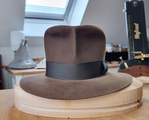 LEIFUR Lucky FEDORA | SABLE BROWN | 100X BEAVER | SIZE 58, US 7 1/4