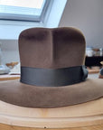 LEIFUR Lucky FEDORA | SABLE BROWN | 100X BEAVER | SIZE 58, US 7 1/4