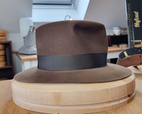 LEIFUR Lucky FEDORA | SABLE BROWN | 100X BEAVER | SIZE 58, US 7 1/4