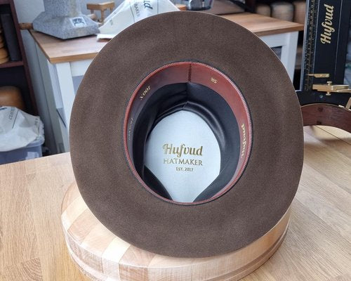 LEIFUR Lucky FEDORA | SABLE BROWN | 100X BEAVER | SIZE 58, US 7 1/4