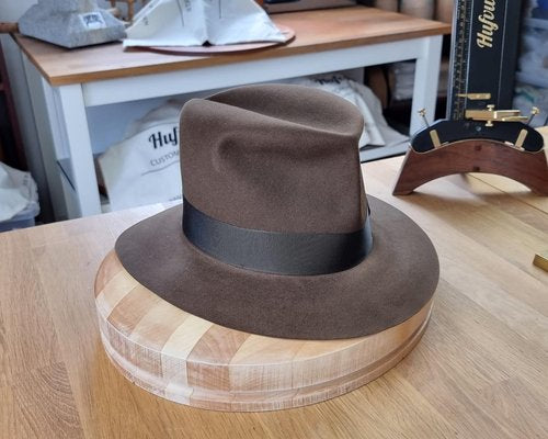 LEIFUR Lucky FEDORA | SABLE BROWN | 100X BEAVER | SIZE 58, US 7 1/4
