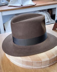 LEIFUR Lucky FEDORA | SABLE BROWN | 100X BEAVER | SIZE 58, US 7 1/4