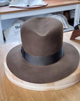 LEIFUR Lucky FEDORA | SABLE BROWN | 100X BEAVER | SIZE 58, US 7 1/4