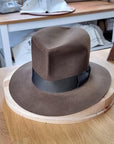 LEIFUR Lucky FEDORA | SABLE BROWN | 100X BEAVER | SIZE 58, US 7 1/4