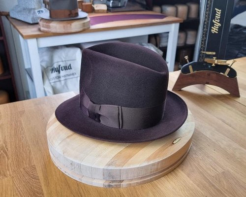 DILLINGER FEDORA | 50X BEAVER BLEND | OXBLOOD | SIZE 59, US 7 3/8