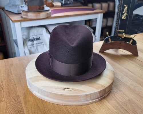 DILLINGER FEDORA | 50X BEAVER BLEND | OXBLOOD | SIZE 59, US 7 3/8