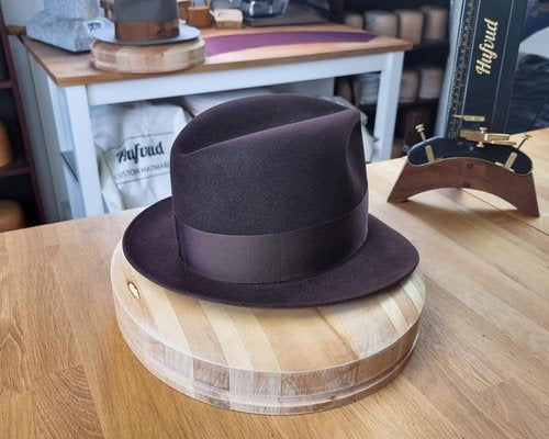 DILLINGER FEDORA | 50X BEAVER BLEND | OXBLOOD | SIZE 59, US 7 3/8