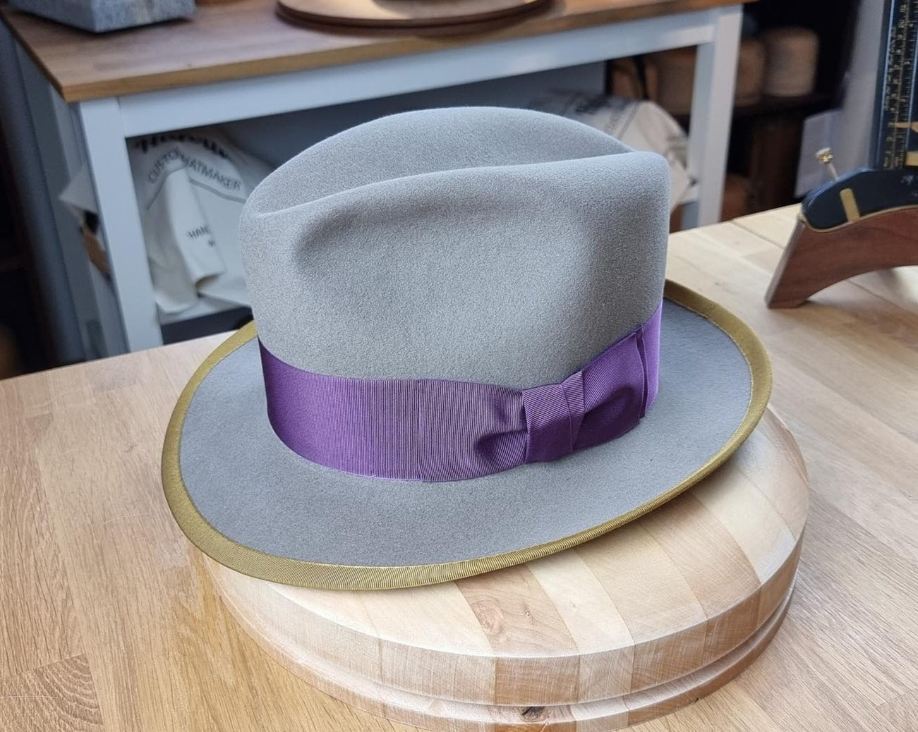 OLAV FEDORA | STONE | RABBIT & HARE DELUXE FELT | SIZE 60, US 7 1/2