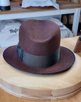 OLAV FEDORA | DARK BROWN RUST | RABBIT & HARE DELUXE BLEND | SIZE 58, US 7 1/4