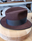 OLAV FEDORA | DARK BROWN RUST | RABBIT & HARE DELUXE BLEND | SIZE 58, US 7 1/4