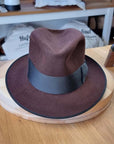 OLAV FEDORA | DARK BROWN RUST | RABBIT & HARE DELUXE BLEND | SIZE 58, US 7 1/4