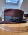 OLAV FEDORA | DARK BROWN RUST | RABBIT & HARE DELUXE BLEND | SIZE 58, US 7 1/4