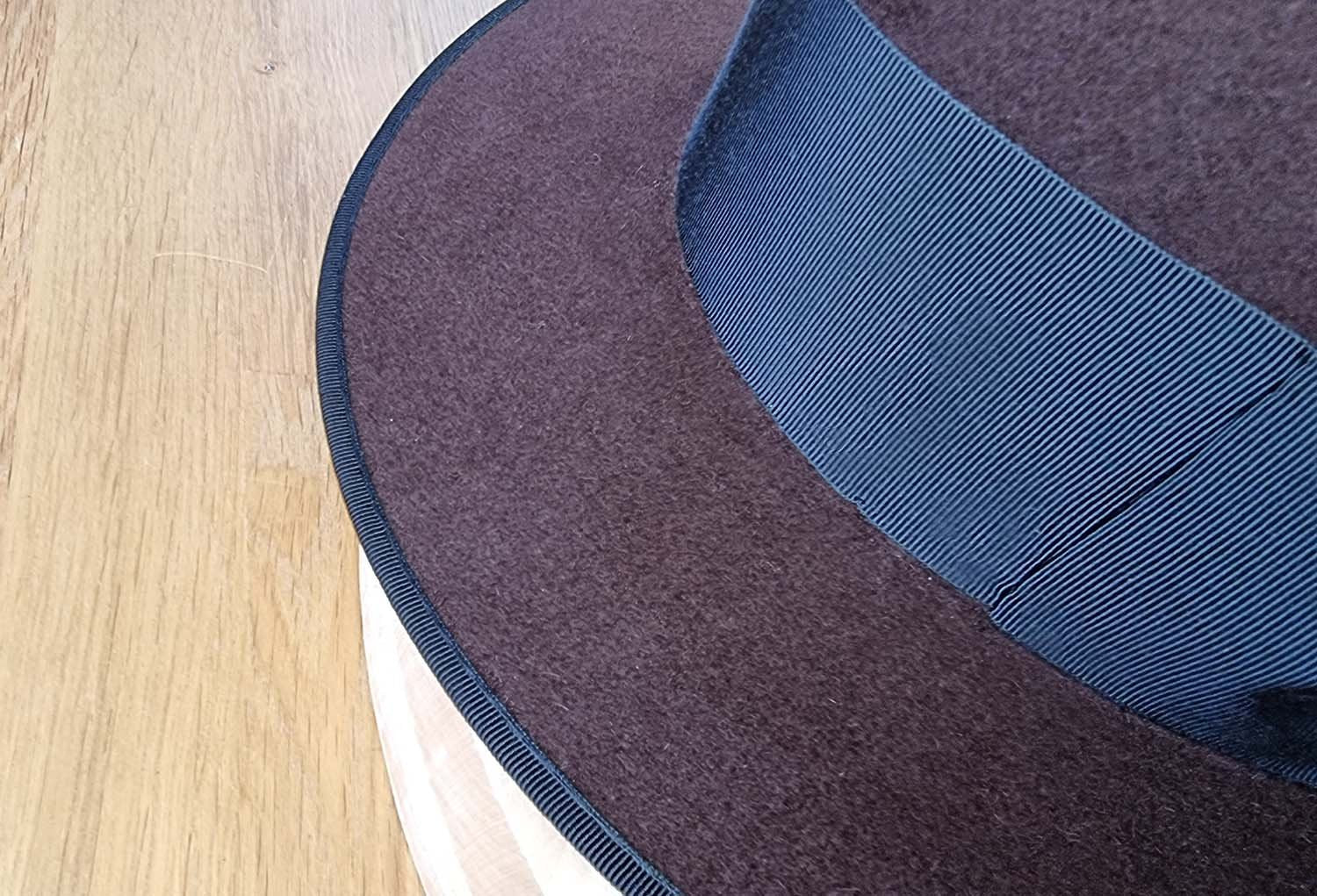 OLAV FEDORA | DARK BROWN RUST | RABBIT & HARE DELUXE BLEND | SIZE 58, US 7 1/4