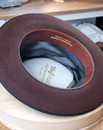 OLAV FEDORA | DARK BROWN RUST | RABBIT & HARE DELUXE BLEND | SIZE 58, US 7 1/4