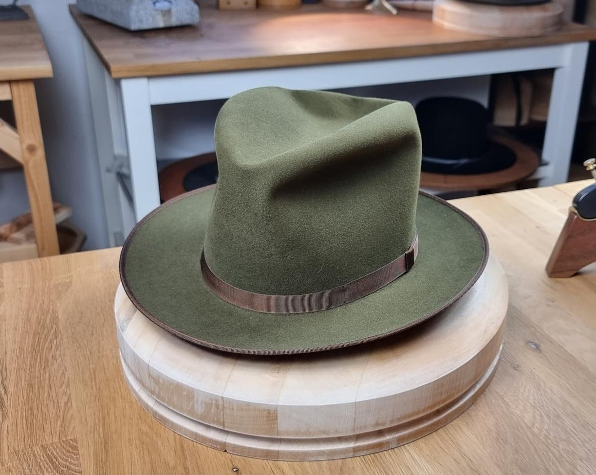 NEW STYLE | MOSS GREEN | 100X BEAVER | SIZE 59, US 7 3/8