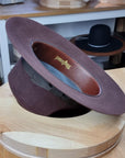 LEIFUR FEDORA | DARK BROWN RUST | RABBIT & HARE DELUXE BLEND | SIZE 57, US 7 1/8