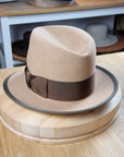 CAGNEY FEDORA | CAMEL COLOR | RABBIT BLEND | SIZE 60, US 7 1/2