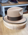 CAGNEY FEDORA | CAMEL COLOR | RABBIT BLEND | SIZE 60, US 7 1/2