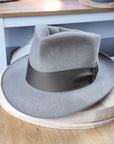 BOGART FEDORA | STONE | 100X BEAVER | SIZE 59, US 7 3/8