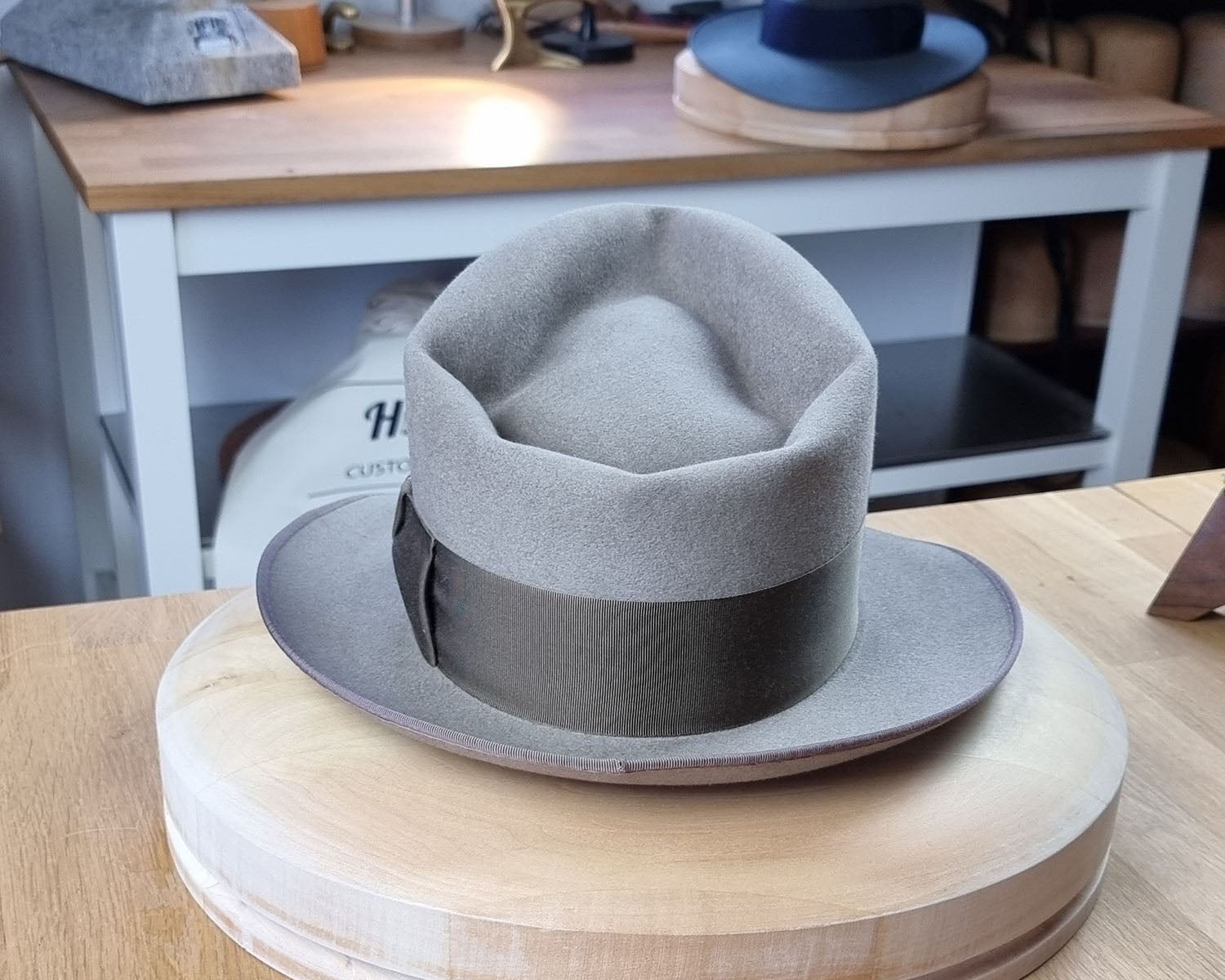 BOGART FEDORA | STONE | 100X BEAVER | SIZE 59, US 7 3/8