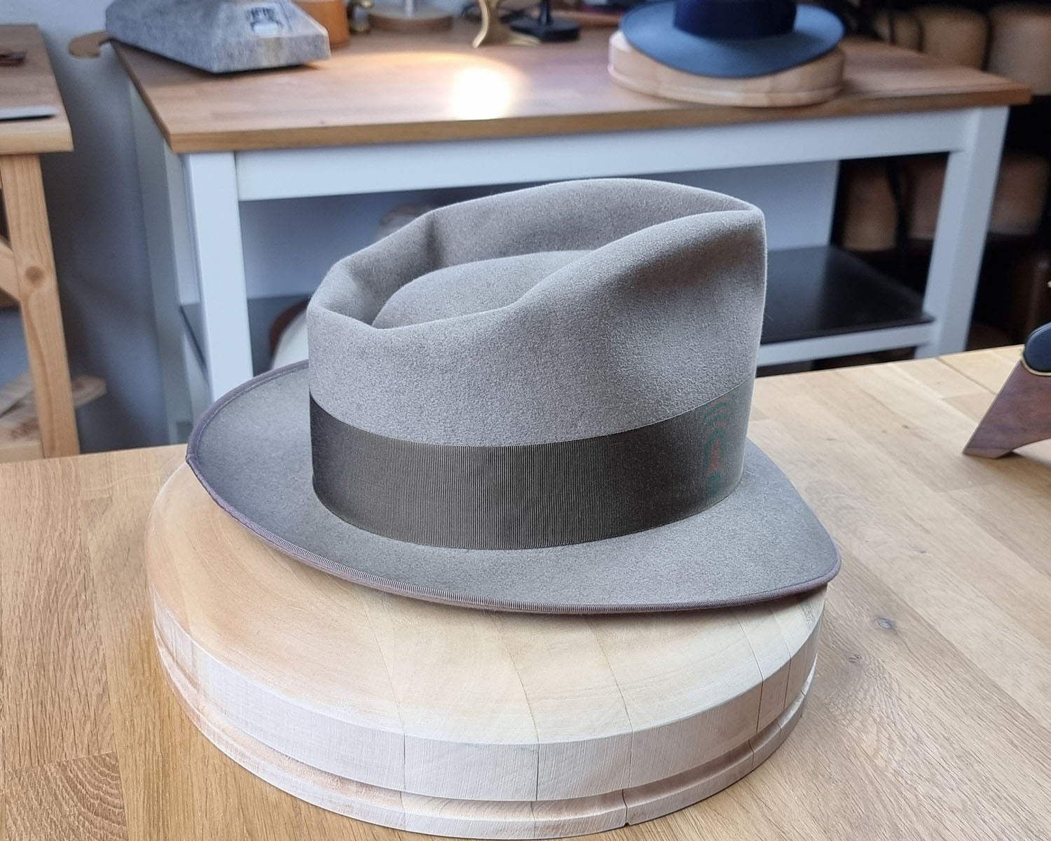 BOGART FEDORA | STONE | 100X BEAVER | SIZE 59, US 7 3/8
