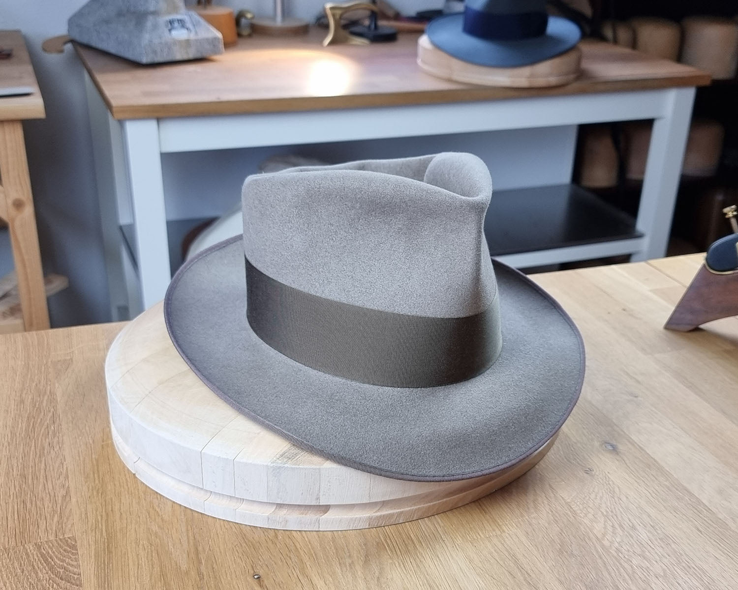 BOGART FEDORA | STONE | 100X BEAVER | SIZE 59, US 7 3/8