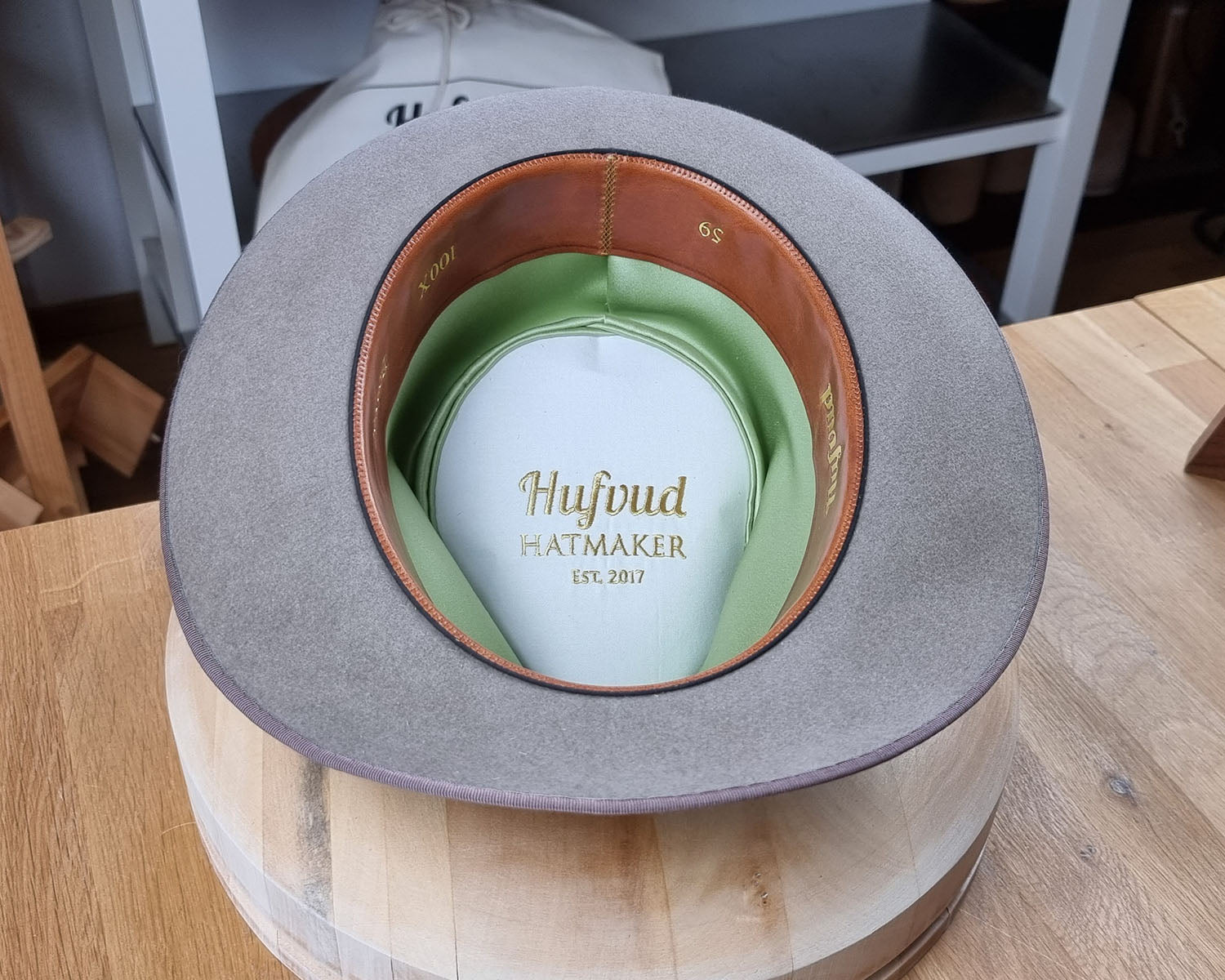 BOGART FEDORA | STONE | 100X BEAVER | SIZE 59, US 7 3/8