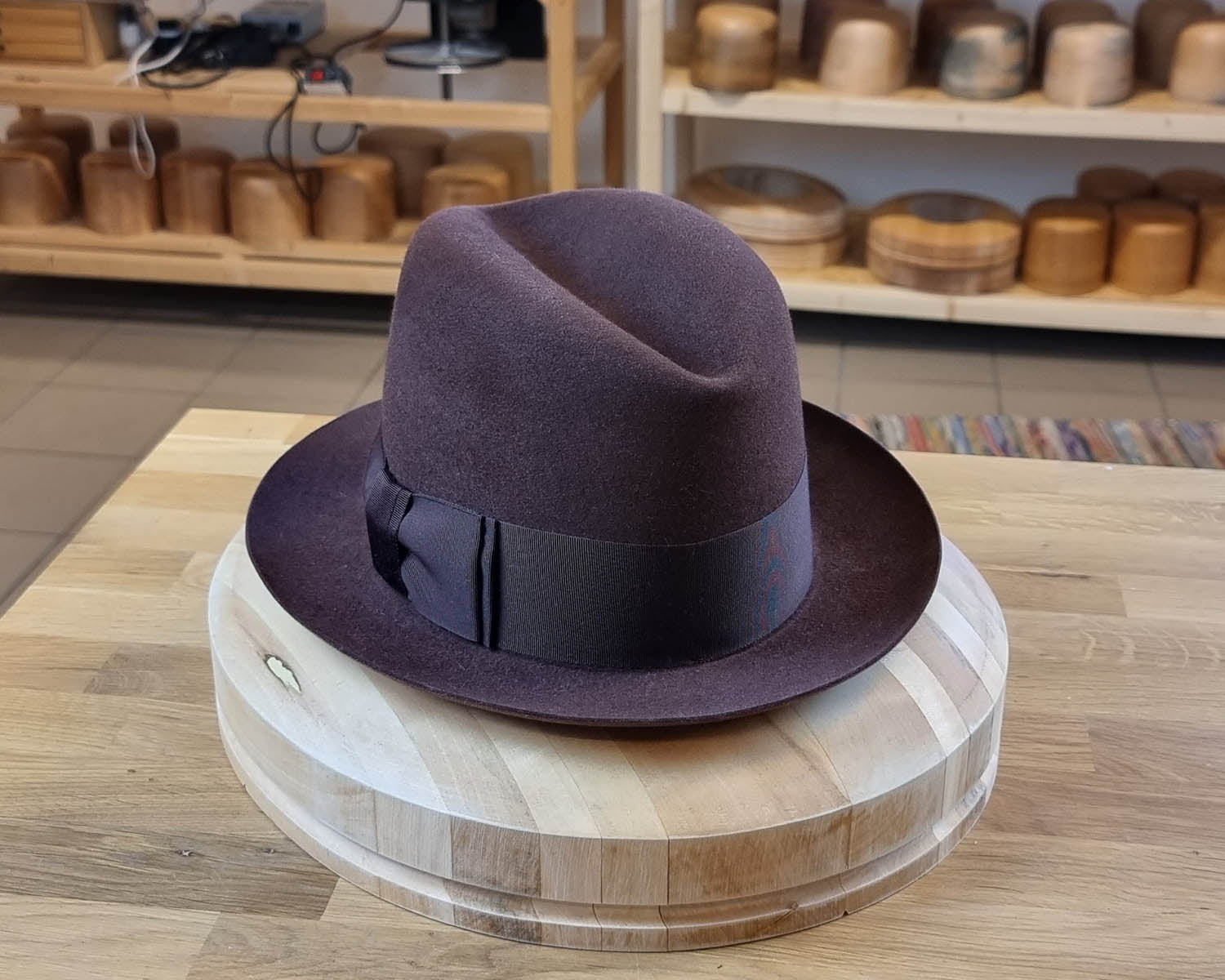 1930s FEDORA | DARK RUST BROWN COLOR | 30X BEAVER BLEND | SIZE 59, US 7 3/8