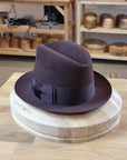 1930s FEDORA | DARK RUST BROWN COLOR | 30X BEAVER BLEND | SIZE 59, US 7 3/8