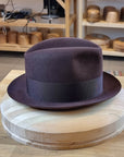 1930s FEDORA | DARK RUST BROWN COLOR | 30X BEAVER BLEND | SIZE 59, US 7 3/8