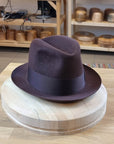 1930s FEDORA | DARK RUST BROWN COLOR | 30X BEAVER BLEND | SIZE 59, US 7 3/8