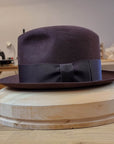 1930s FEDORA | DARK RUST BROWN COLOR | 30X BEAVER BLEND | SIZE 59, US 7 3/8