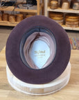 LEIFUR FEDORA | DARK BROWN RUST | RABBIT & HARE DELUXE BLEND | SIZE 58, US 7 1/4